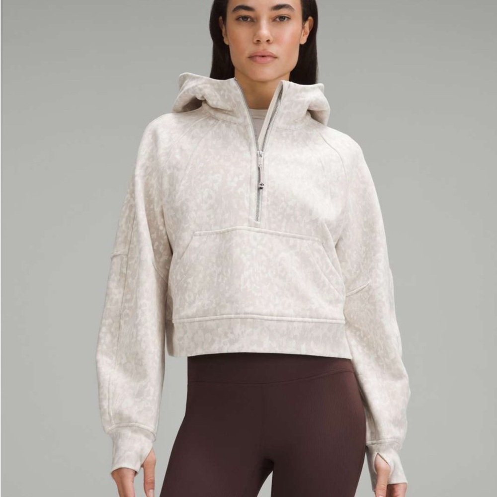 Lululemon Scuba Cream Leopard Print